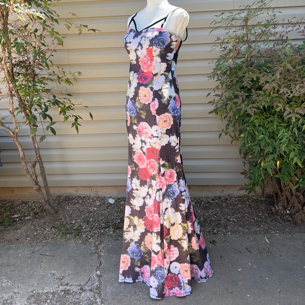 Floral Formal Fishtail Dress